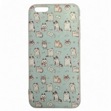 iPhone 6 6s Plus 5.5 - Matte TPU Soft Protective Phone Cover Case - Dogs and Cats